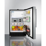 Summit Refrigerator-Freezer 20" 2.68 cu. ft. Stainless Steel Built In Refrigerator - ADA Compliant