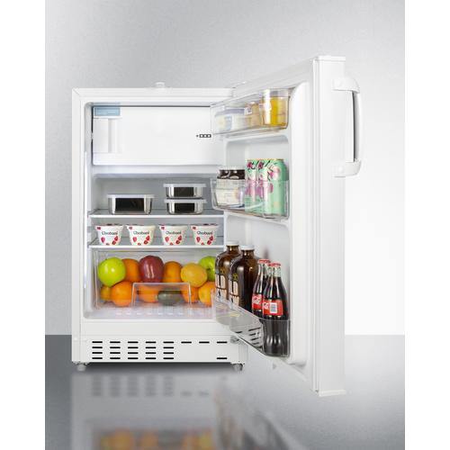 Summit Refrigerator-Freezer 20" 2.69 cu. ft. White Built-In Compact Refrigerator - ADA Compliant