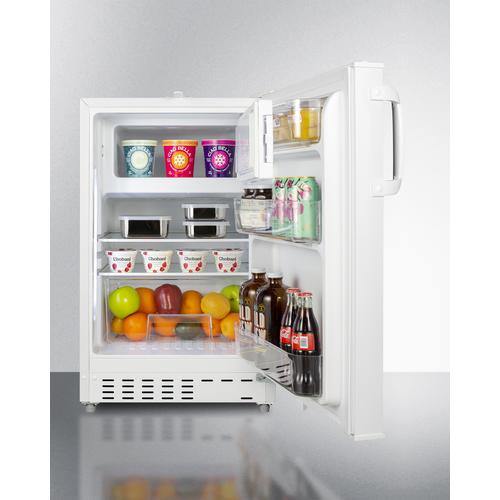 Summit Refrigerator-Freezer 20" 2.69 cu. ft. White Built-In Compact Refrigerator - ADA Compliant