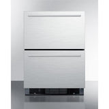 Summit Refrigerator-Freezer 24" Wide 2-Drawer Refrigerator-Freezer With Icemaker
