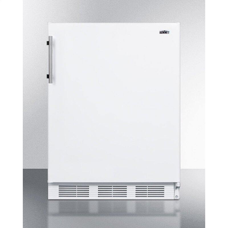 Summit Refrigerator-Freezer Summit Freestanding Counter Height Refrigerator-freezer for Residential Use, Cycle Defrost With Deluxe Interior and White Finish