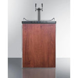 Summit Undercounter Beer Dispensers 24 Inch Built-in Beer Dispenser with 1 Half-Barrel Capacity, Digital Thermostat, Automatic Defrost, Dual Tap Kit, Locking Casters and Top Guard Rail: Panel Ready with Stainless Steel Frame