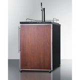 Summit Undercounter Beer Dispensers 24 Inch Built-in Beer Dispenser with 1 Half-Barrel Capacity, Digital Thermostat, Automatic Defrost, Single Tap Kit, Locking Casters and Top Guard Rail: Panel Ready with Stainless Steel Frame