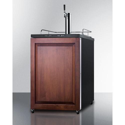 Summit Undercounter Beer Dispensers 24 Inch Built-in Beer Dispenser with 1 Half-Barrel Capacity, Digital Thermostat, Automatic Defrost, Single Tap Kit, Locking Casters and Top Guard Rail: Panel Ready