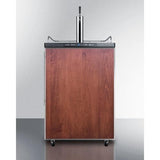 Summit Undercounter Beer Dispensers 24 Inch Built-in Beer Dispenser with 1 Half-Barrel Capacity, Digital Thermostat, Automatic Defrost, Single Tap Kit, Locking Casters and Top Guard Rail: Panel Ready with Stainless Steel Frame