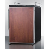 Summit Undercounter Beer Dispensers 24 Inch Built-in Custom Tap Beer Dispenser with 1 Half-Barrel Capacity, Digital Thermostat, Automatic Defrost, Locking Casters and Top Guard Rail: Panel Ready with Stainless Steel Frame
