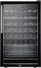 Summit Undercounter Wine Cellars 20 Inch Built-in Wine Cellar with 40 Bottle Capacity, ADA-Compliant Height, 6 Scalloped Shelves, 2 Flat Shelves, Automatic Defrost, Interior Lighting and Reversible Door Hinge: Horizontal Handle