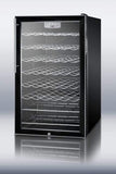 Summit Undercounter Wine Cellars 20 Inch Built-in Wine Cellar with 40 Bottle Capacity, ADA-Compliant Height, 6 Scalloped Shelves, 2 Flat Shelves, Automatic Defrost, Interior Lighting and Reversible Door Hinge: Horizontal Handle