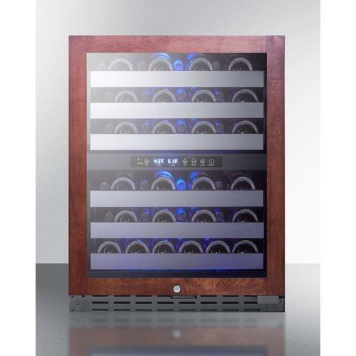 Summit Undercounter Wine Cellars 24 Inch Commercially Approved Built-In Wine Cellar with 46 Bottle Capacity, Dual Temperature Zone, Digital Controls, Full Extension Shelves, Reversible Door, Lock, and ADA Compliant: Panel Ready