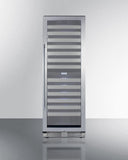 Summit Wine Cellars Summit SWCP2163CSSLHD 24" Dual Zone Wine Cellar with 163 Bottle Capacity Double Pane Tempered Glass Door Digital Thermostats and Full-Extension Wire Shelving in Stainless Steel