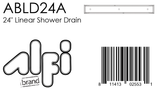 ALFI Brand - 24" Long Modern Stainless Steel Linear Shower Drain w/o Cover | ABLD24A