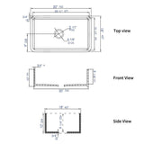 ALFI Brand - 30" White Thin Wall Single Bowl Smooth Apron Fireclay Kitchen Farm Sink | ABF3018-W