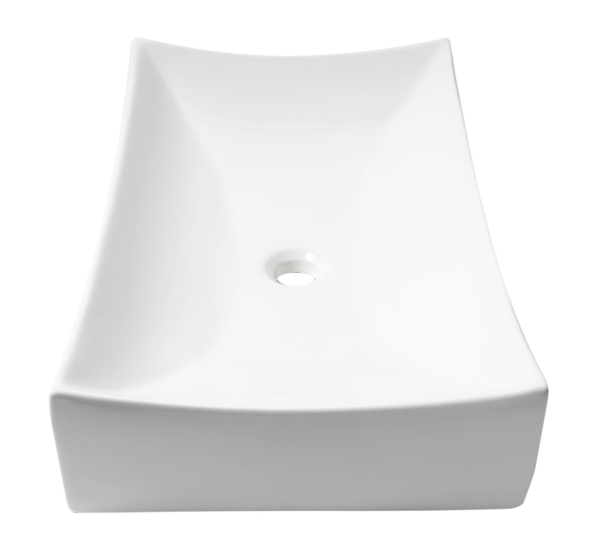 ALFI Brand - White 26" Fancy Rectangular Above Mount Ceramic Sink | ABC904