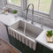 ALFI Brand - Biscuit 33" x 18" Reversible Fluted / Smooth Fireclay Farm Sink | AB3318HS-B