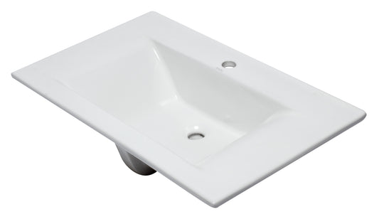 EAGO - White Ceramic 32"x19" Rectangular Drop In Sink | BB127