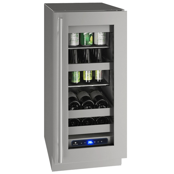 U-Line Beverage Centers Built in and Free Standing U-Line | Beverage Center 15" Lock Right Hinge Stainless Frame 115v | 5 Class | UHBV515-SG41A