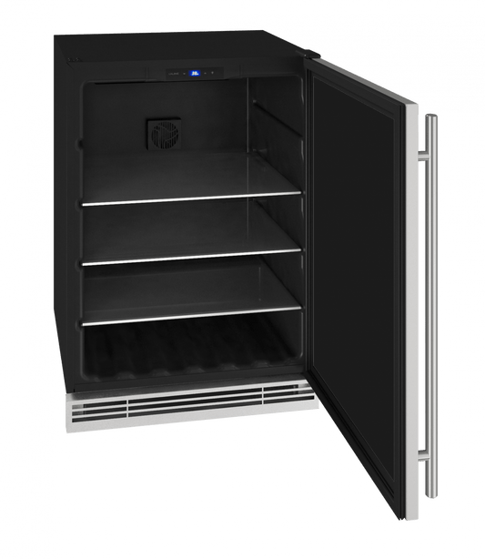 U-Line Beverage Centers Built in and Free Standing U-Line | Beverage Center 24" Reversible Hinge Stainless Solid 115v | 1 Class | UHBV024-SS01A