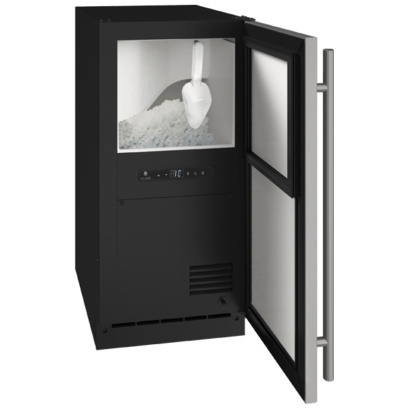 U-Line Ice Machines U-Line | Nugget Ice 15” Pump Reversible Hinge Stainless Solid 115v | ADA Collection | UANP115-SS01A