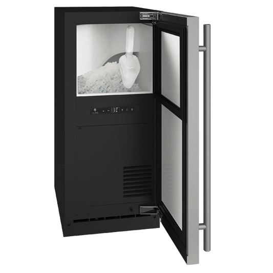 U-Line Ice Machines U-Line | Nugget Ice 15” Reversible Hinge Integrated Solid 115v | 1 Class | UHNB115-IS01B