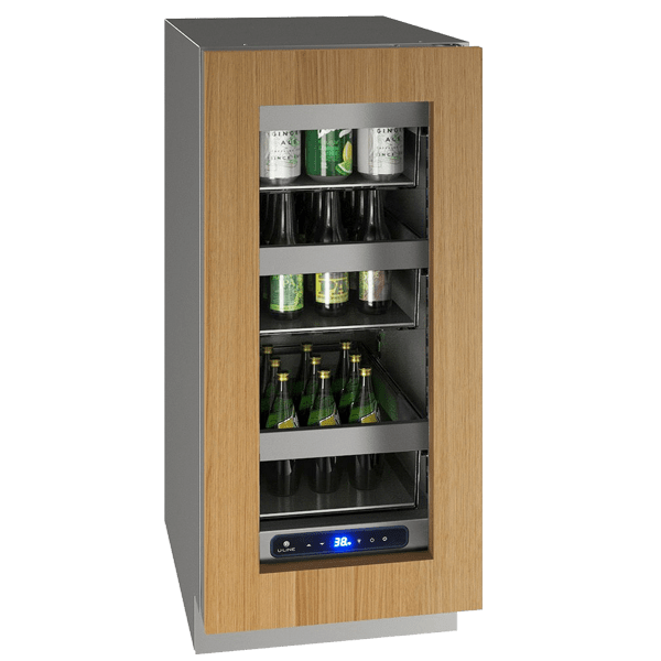 U-Line Refrigerators U-Line | Glass Refrigerator 15" Reversible Hinge Integrated Frame 115v | 5 Class | UHRE515-IG01A