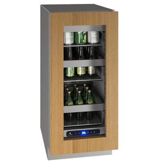U-Line Refrigerators U-Line | Glass Refrigerator 15" Reversible Hinge Integrated Frame 115v | 5 Class | UHRE515-IG01A