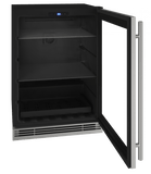 U-Line Refrigerators U-Line | Glass Refrigerator 24" Reversible Hinge Stainless Frame 115v | 1 Class | UHRE124-SG01A