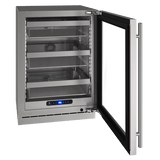 U-Line Refrigerators U-Line | Glass Refrigerator 24" Reversible Hinge Stainless Frame 115v | 5 Class | UHRE524-SG01A