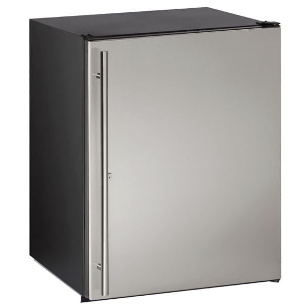 U-Line Refrigerators U-Line | Solid Refrigerator 24" Lock Reversible Hinge Stainless Solid 115v | ADA Collection | U-ADA24RS-13B