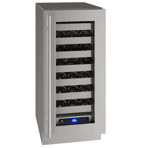 U-Line Wine Refrigerators Built in and Free Standing U-Line | Wine Captain 15" Reversible Hinge Stainless Frame 115v | 5 Class | UHWC515-SG01A