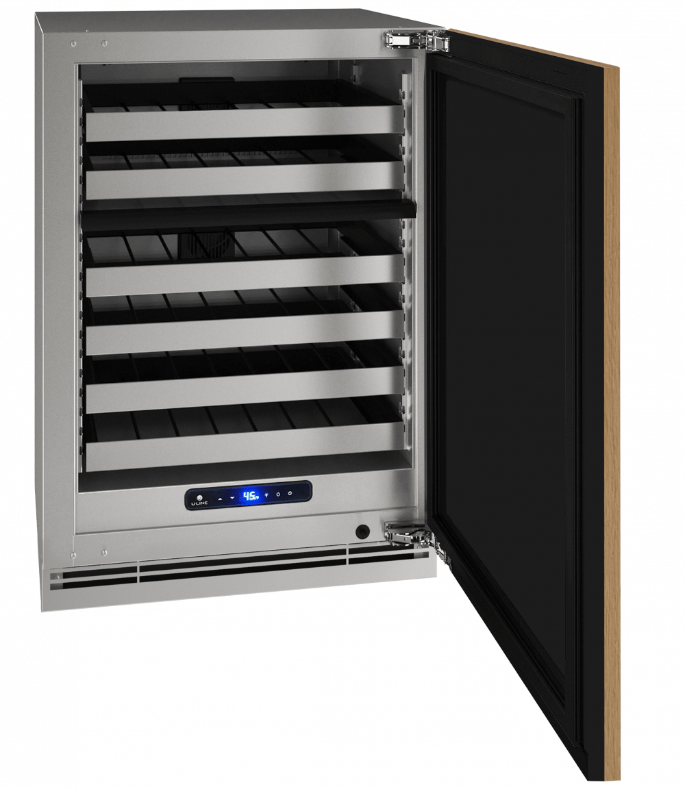 U-Line Wine Refrigerators Built in and Free Standing U-Line | Wine Captain 24" Dual Zone Reversible Hinge Integrated Solid 115v | 5 Class | UHWD524-IS01A