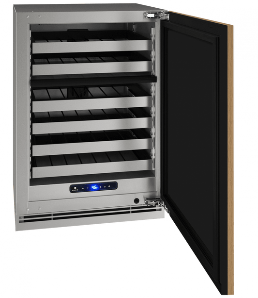 U-Line Wine Refrigerators Built in and Free Standing U-Line | Wine Captain 24" Dual Zone Reversible Hinge Integrated Solid 115v | 5 Class | UHWD524-IS01A