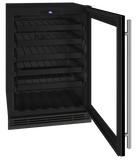 U-Line Wine Refrigerators Built in and Free Standing U-Line | Wine Captain 24" Reversible Hinge Black Frame 115v | 1 Class | UHWC124-BG01A