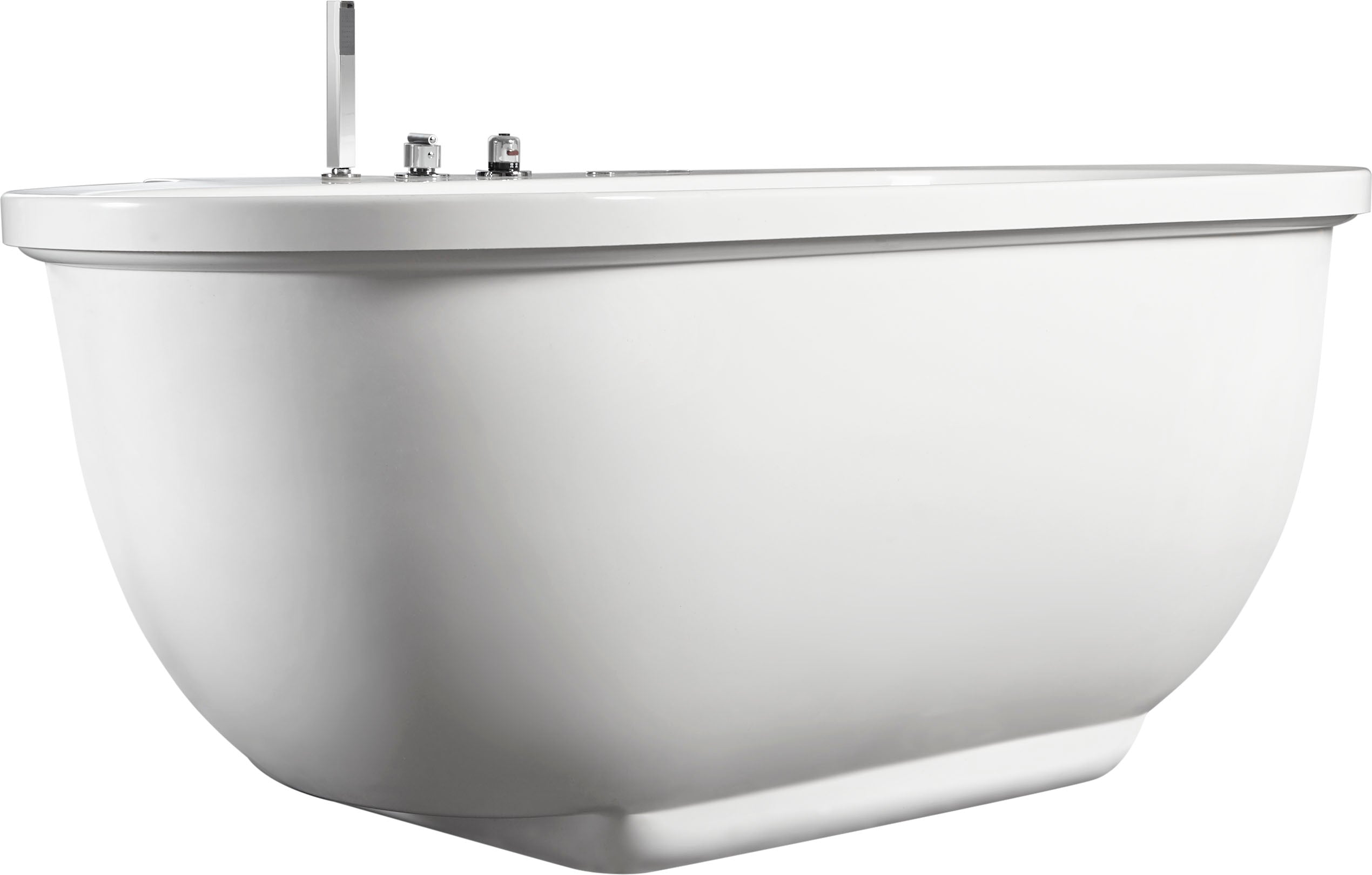 EAGO - 6 ft Acrylic White Whirlpool Bathtub w Fixtures | AM128ETL