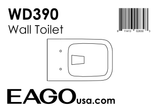 EAGO - White Modern Ceramic Wall Mounted Toilet Bowl | WD390