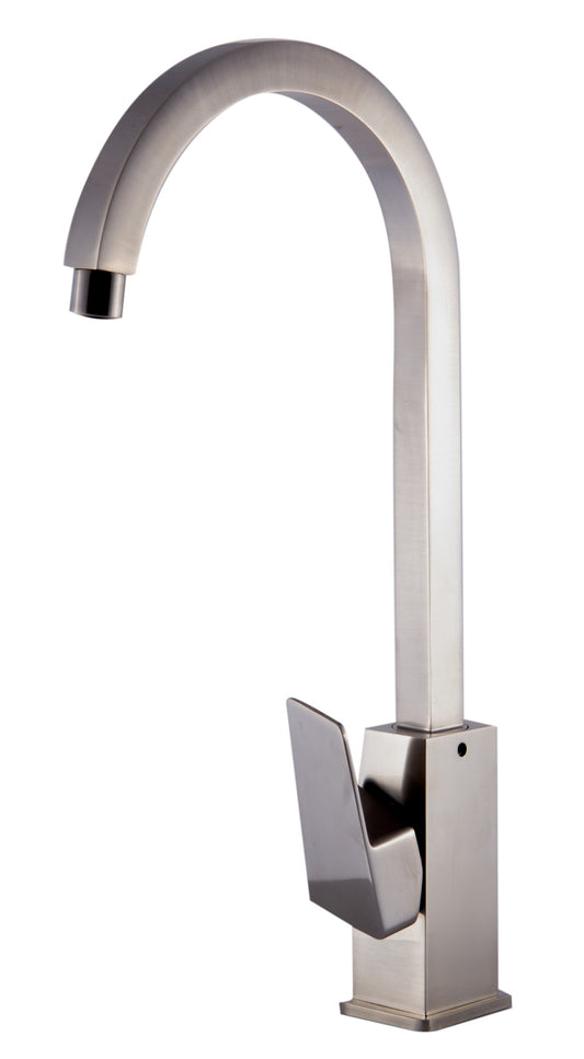 ALFI Brand - Brushed Nickel Gooseneck Single Hole Bathroom Faucet | AB3470-BN