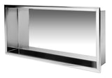 ALFI Brand - 24 x 12 Polished Stainless Steel Horizontal Single Shelf Bath Shower Niche | ABN2412-PSS