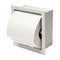 ALFI Brand - White Matte Stainless Steel Recessed Toilet Paper Holder with Cover | ABTPC77-W