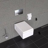 ALFI Brand - White Matte Stainless Steel Recessed Toilet Paper Holder with Cover | ABTPC77-W