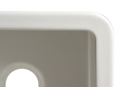ALFI Brand - White Square 18" x 18" Undermount / Drop In Fireclay Prep Sink | ABF1818S-W