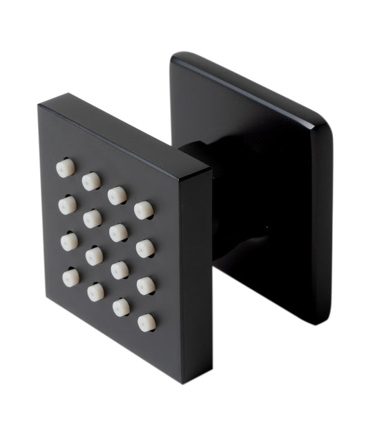 ALFI Brand - Black Matte 2" Square Adjustable Shower Body Spray | AB3820-BM