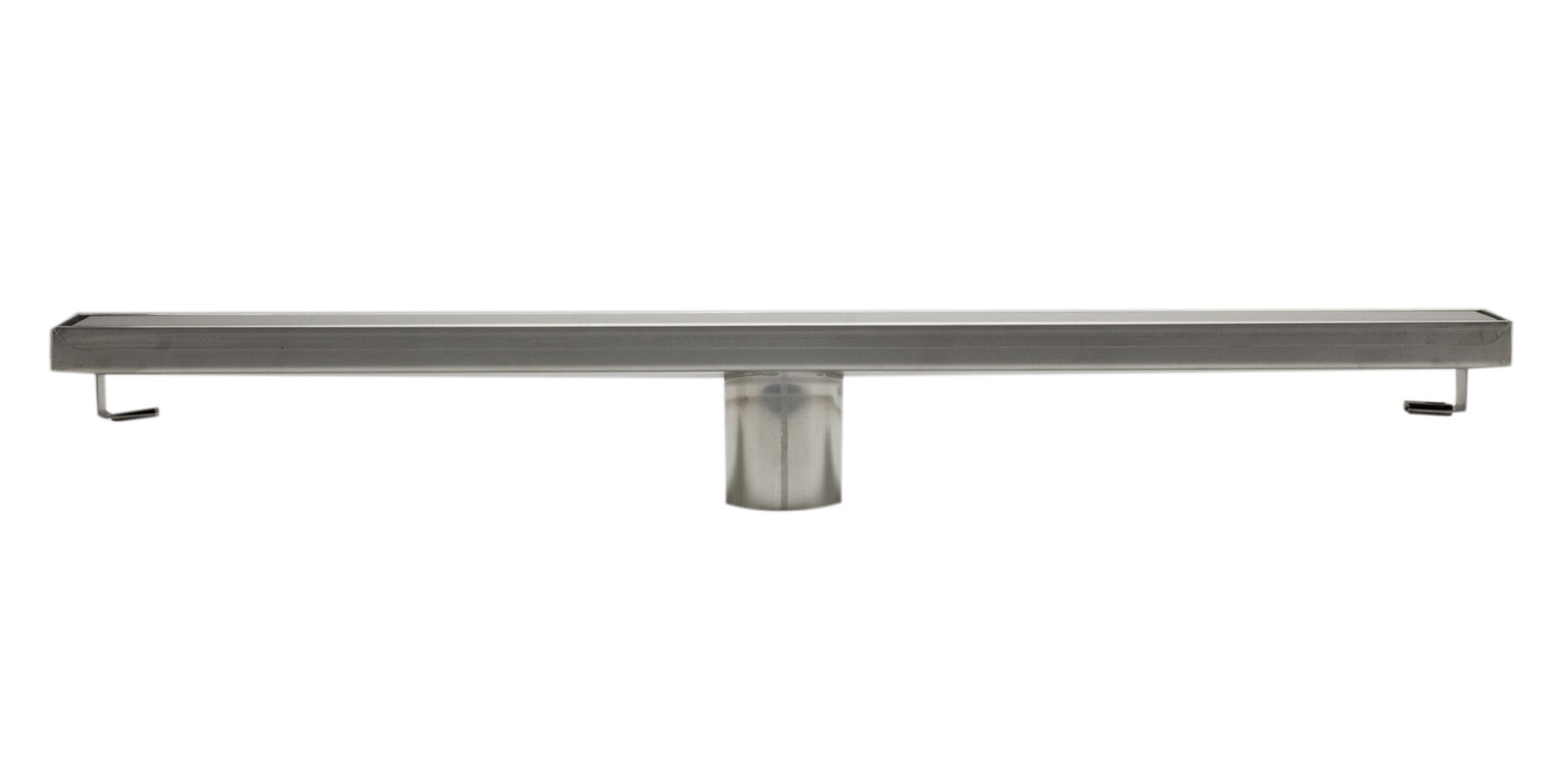ALFI Brand - 24" Modern Brushed Stainless Steel Linear Shower Drain with Solid Cover | ABLD24B-BSS