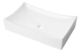 ALFI Brand - White 26" Fancy Rectangular Above Mount Ceramic Sink | ABC904