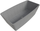 ALFI brand - 71" Solid Concrete Rectangular Freestanding Bathtub - ABCO71TUB