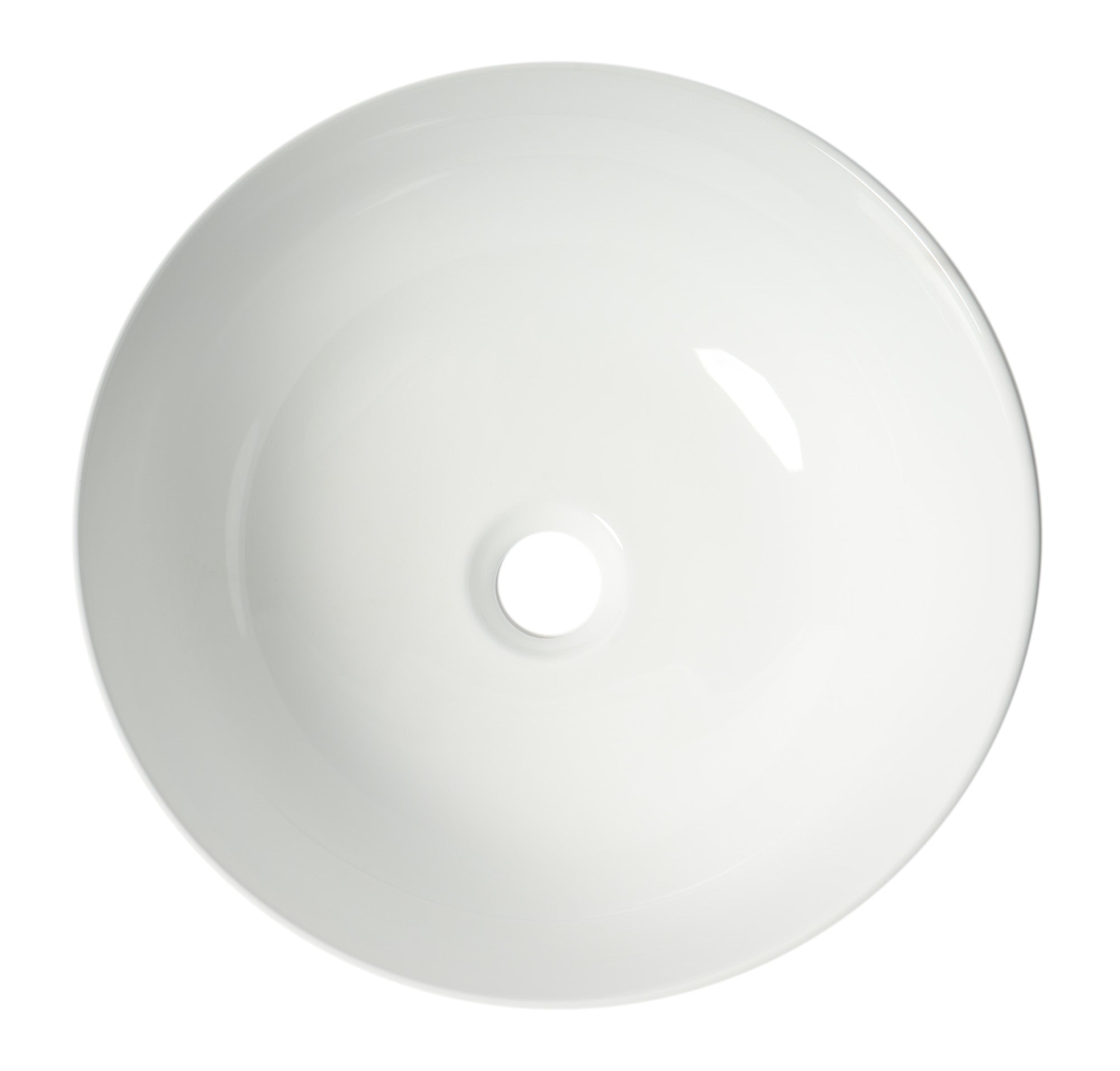 ALFI Brand - White 15" Round Vessel Bowl Above Mount Ceramic Sink | ABC905