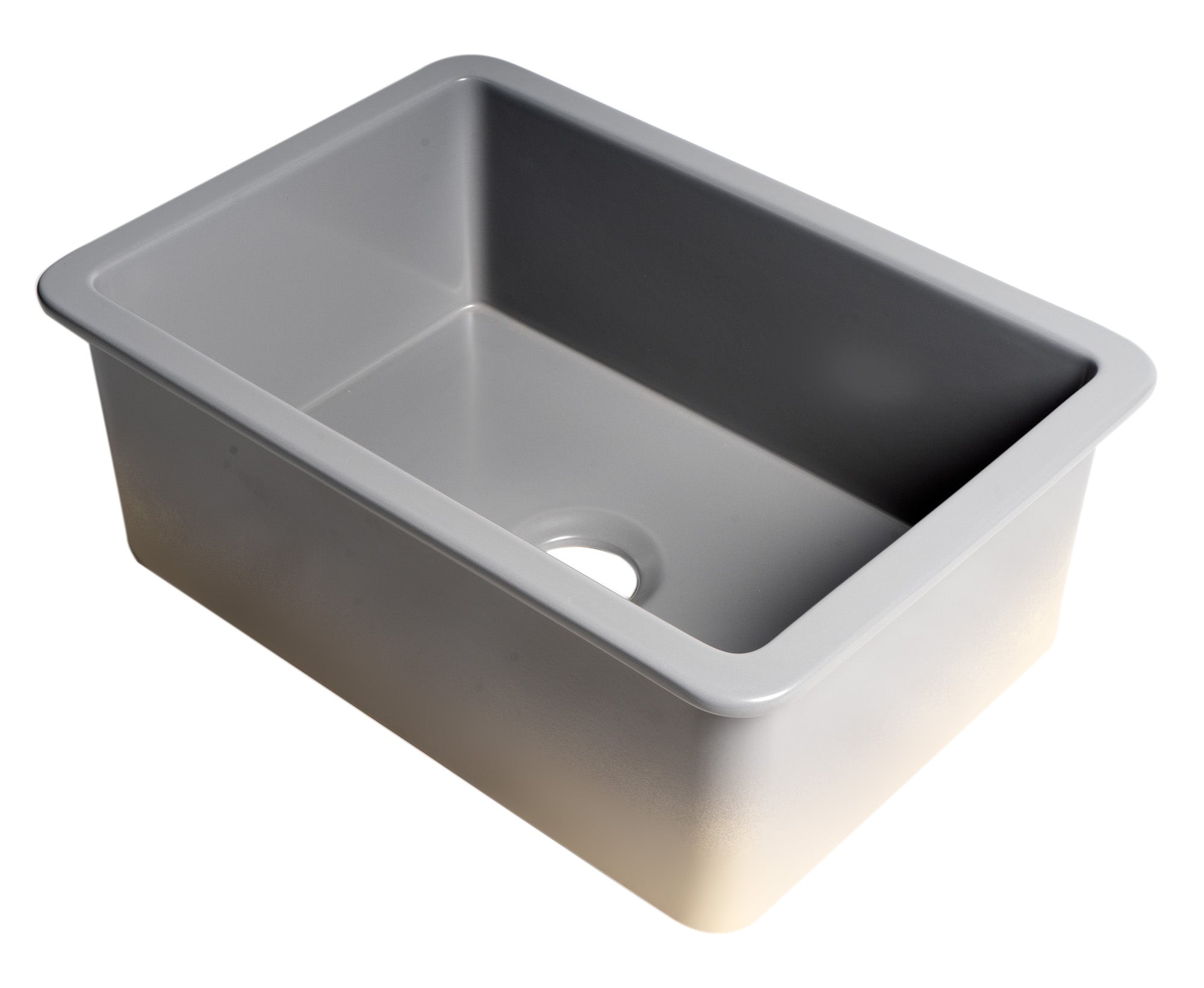 ALFI Brand - Gray Matte 27" x 18" Fireclay Undermount / Drop In Firelcay Kitchen Sink | ABF2718UD-GM