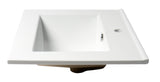 ALFI Brand - White 25" Rectangular Drop In Ceramic Sink with Faucet Hole | ABC803