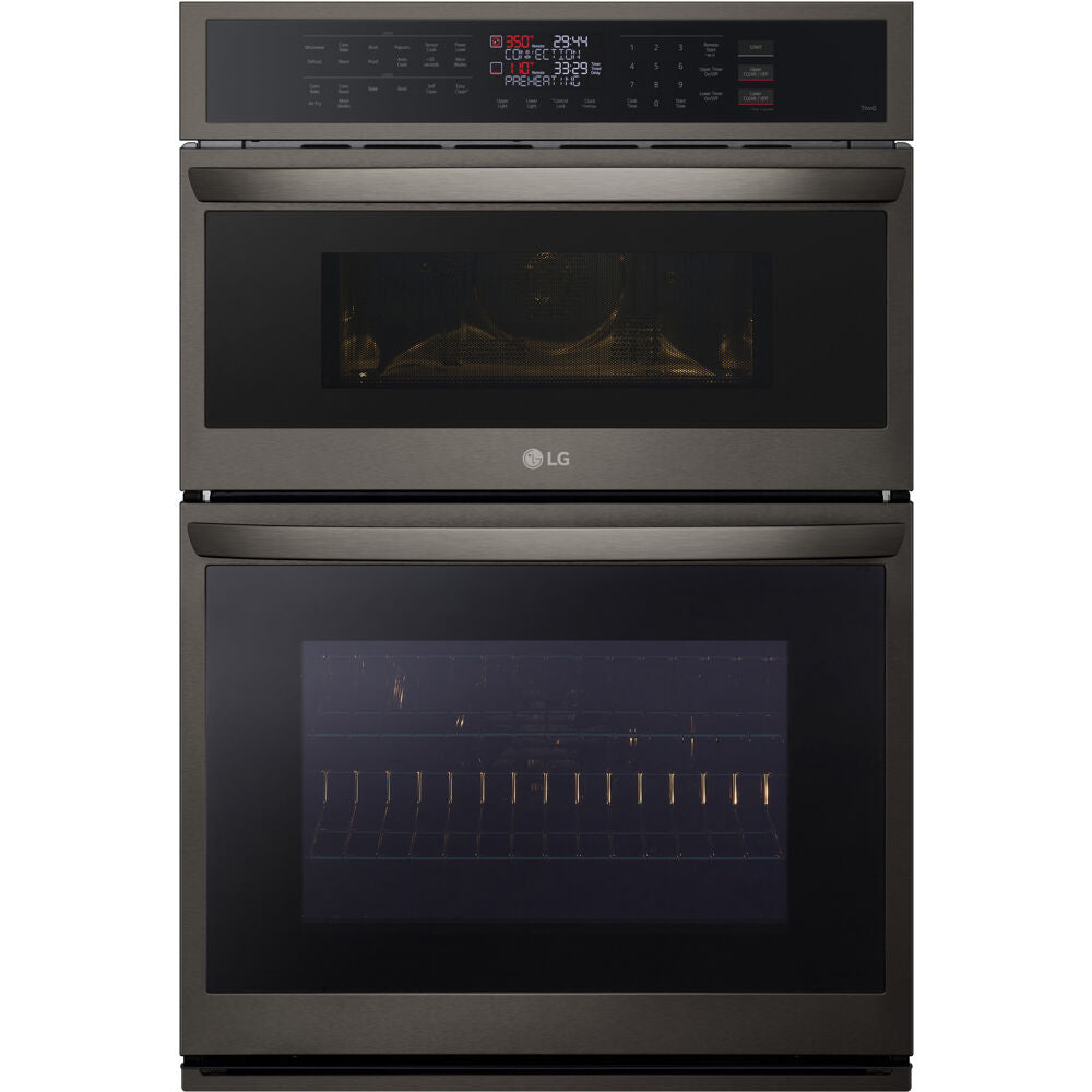 LG - 6.4 CF / 30" Smart Combi Wall Oven & Microwave w/ Fan Convection,Air Fry - Combo Wall Oven - WCEP6423D