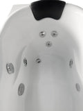 EAGO - 5'' White Acrylic Corner Whirlpool Bathtub - Drain on Left | AM175-L