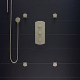 ALFI Brand - Brushed Nickel Concealed 3-Way Thermostatic Valve Shower Mixer Round Knobs | AB4001-BN