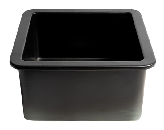 ALFI Brand - Black Matte Square 18" x 18" Undermount / Drop In Fireclay Prep Sink | ABF1818S-BM